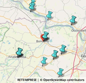 Mappa Via Guglielmo Oberdan, 44012 Bondeno FE, Italia (8.9135)