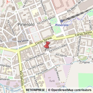 Mappa Via Michele Buniva, 32, 10064 Pinerolo, Torino (Piemonte)