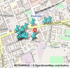Mappa Via Enrico Cravero, 10064 Pinerolo TO, Italia (0.197)