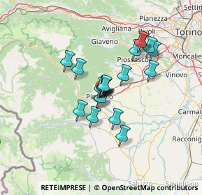 Mappa Via Enrico Cravero, 10064 Pinerolo TO, Italia (9.586)