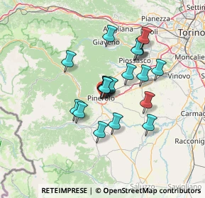 Mappa Via Enrico Cravero, 10064 Pinerolo TO, Italia (10.662)