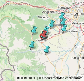 Mappa Via Enrico Cravero, 10064 Pinerolo TO, Italia (8.57583)