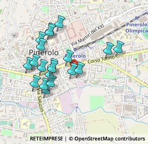 Mappa Via Enrico Cravero, 10064 Pinerolo TO, Italia (0.442)