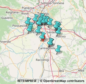 Mappa Via Torino, 10041 Carignano TO, Italia (10.9605)