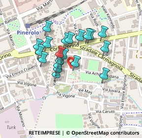 Mappa Via Achille Midana, 10064 Pinerolo TO, Italia (0.1755)