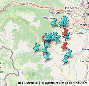 Mappa Via Luigi Valmaggi, 10064 Pinerolo TO, Italia (11.12778)