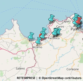 Mappa A29 Palermo - Mazara del Vallo, 90041 Balestrate PA, Italia (20.411)