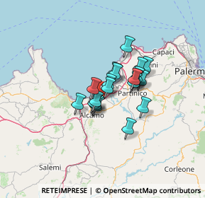 Mappa A29 Palermo - Mazara del Vallo, 90041 Balestrate PA, Italia (9.144)