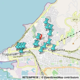 Mappa Via Cofano, 91100 Trapani TP, Italia (0.90625)