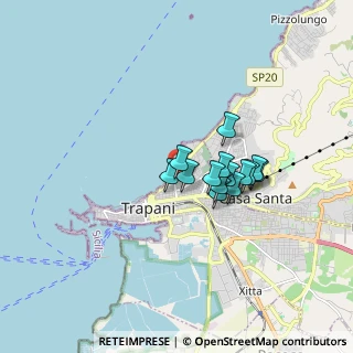 Mappa Via Antonino Fogazzaro, 91100 Trapani TP, Italia (1.29071)