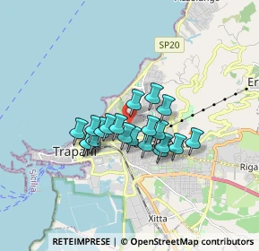 Mappa Via dell'Uva, 91100 Trapani TP, Italia (1.323)