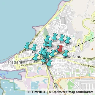Mappa Via dei Glicini, 91100 Trapani TP, Italia (0.693)