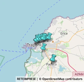 Mappa Via dei Glicini, 91100 Trapani TP, Italia (1.785)