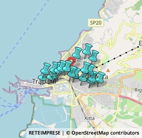 Mappa Via dei Glicini, 91100 Trapani TP, Italia (1.257)