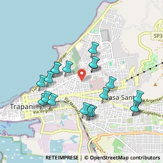 Mappa Via Del Salice, 91100 Trapani TP, Italia (1.08947)