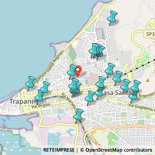 Mappa Via Del Salice, 91100 Trapani TP, Italia (1.1035)