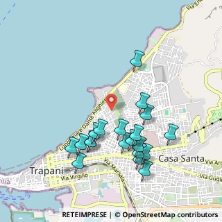 Mappa Via Lo Calio Salvatore, 91100 Trapani TP, Italia (1.0975)