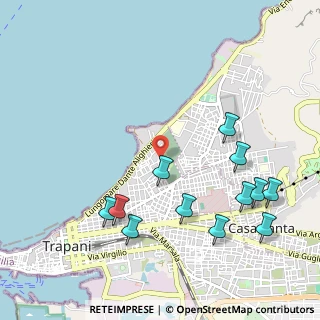 Mappa Via Lo Calio Salvatore, 91100 Trapani TP, Italia (1.31667)