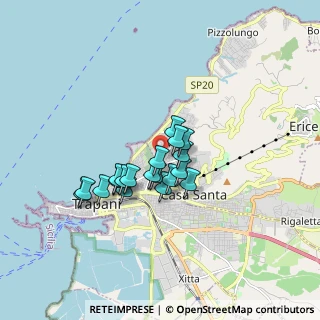 Mappa Via Frosinone, 91100 Trapani TP, Italia (1.35632)