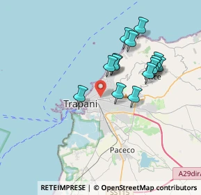 Mappa Via Dell'Olmo, 91100 Trapani TP, Italia (3.61357)