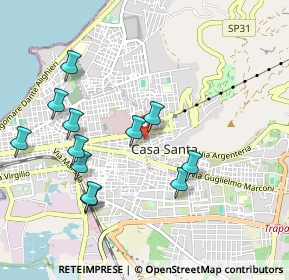 Mappa Via Alessandro Volta, 91016 Casa Santa TP, Italia (1.1225)