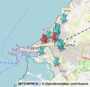 Mappa Via Messina, 91100 Trapani TP, Italia (1.29167)