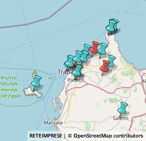 Mappa Via Giacomo Mistretta, 91100 Trapani TP, Italia (13.08063)