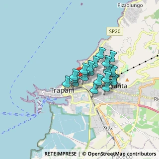 Mappa Via Selinunte, 91100 Trapani TP, Italia (1.201)
