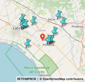 Mappa Via Migliara 46 Dx, 04014 Pontinia LT, Italia (6.88929)