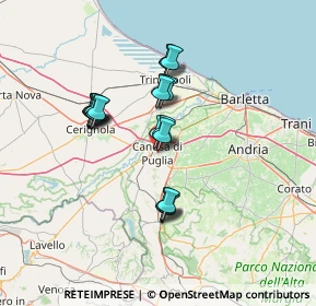 Mappa Via Alessandro Manzoni, 76012 Canosa di Puglia BT, Italia (12.0325)