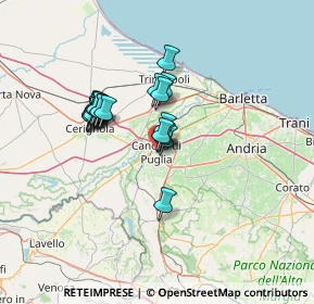 Mappa Via Alessandro Manzoni, 76012 Canosa di Puglia BT, Italia (11.1225)