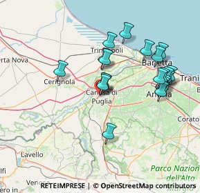 Mappa Via Arnaldo da Brescia, 76012 Canosa di Puglia BT, Italia (15.3045)