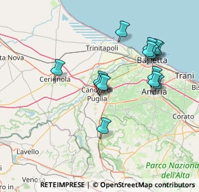Mappa Via Ugo la Malfa, 76012 Canosa di Puglia BT, Italia (14.59357)