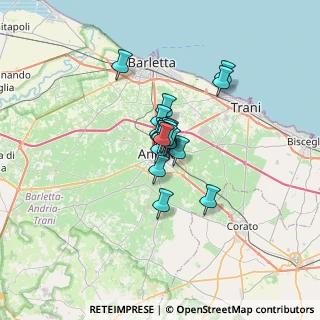 Mappa Via B. Franklin, 76123 Andria BT, Italia (3.37)