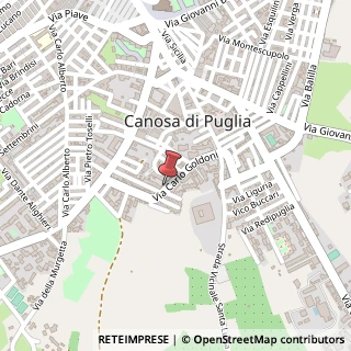 Mappa Via Carlo Goldoni, 24, 76012 Canosa di Puglia, Barletta-Andria-Trani (Puglia)