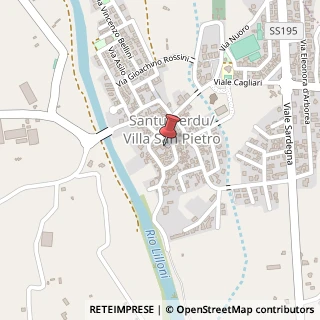 Mappa Piazza S. Pietro, 6, 09010 Villa San Pietro CA, Italia, 09010 Villa San Pietro, Cagliari (Sardegna)