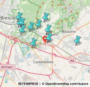 Mappa Rezzato, 25086 Rezzato BS, Italia (3.65909)
