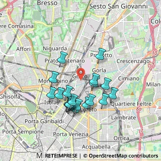 Mappa Viale delle Rimembranze di Greco, 20125 Milano MI, Italia (1.628)