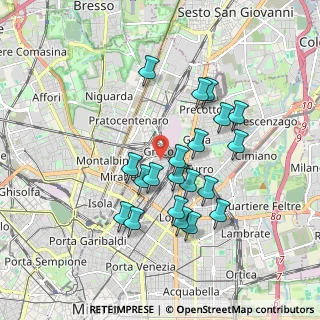 Mappa Viale delle Rimembranze di Greco, 20125 Milano MI, Italia (1.6435)