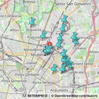 Mappa Viale delle Rimembranze di Greco, 20125 Milano MI, Italia (1.66444)