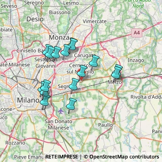 Mappa Via Francesca Morvillo, 20096 Pioltello MI, Italia (6.73625)