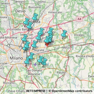 Mappa Via Francesca Morvillo, 20096 Pioltello MI, Italia (6.45889)