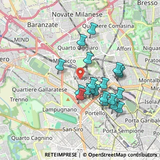 Mappa Via Varesina, 20156 Milano MI, Italia (1.6655)