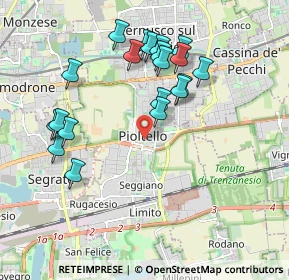 Mappa Via Guglielmo Marconi, 20096 Pioltello MI, Italia (1.911)