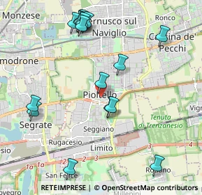 Mappa Via Guglielmo Marconi, 20096 Pioltello MI, Italia (2.32235)