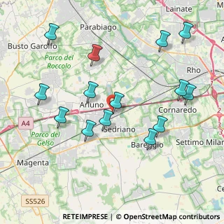 Mappa Via per Cascina Scaravella, 20018 Sedriano MI, Italia (4.26357)