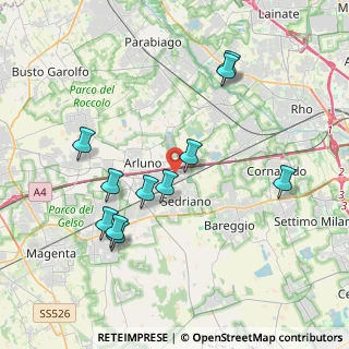 Mappa Via per Cascina Scaravella, 20018 Sedriano MI, Italia (3.87818)