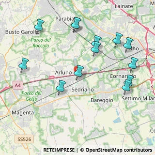 Mappa Via per Cascina Scaravella, 20018 Sedriano MI, Italia (4.65385)