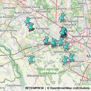 Mappa Via per Cascina Scaravella, 20018 Sedriano MI, Italia (7.1005)