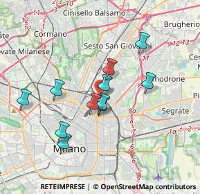 Mappa Via Privata Grado, 20125 Milano MI, Italia (3.09091)